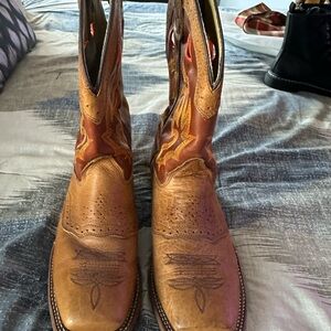 Double H Tan and Brown Western Boots